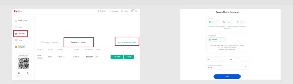 fxpro demo hesap
